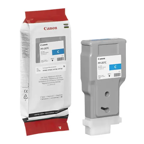 Canon PFI-207C - Tusz cyan do Canon imagePROGRAF IPF-680, IPF-685, IPF-780, IPF-785
